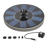 pour l'énergie solaire, pour la fontaine de paysage flottante, 1,4 W rond, avec des lumières, noir, pour la décoration de jardin de l'étang de piscine