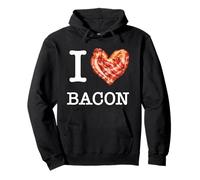 Pour les amateurs de bacon : 'I Love Bacon' - texte blanc Sweat à Capuche