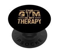 pour Les Amateurs de Gym Citations drôles The Gym is My Therapy PopSockets PopGrip Adhésif