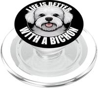 pour Les Amoureux de Bichon Frise, la Vie est Meilleure avec Un Chien Bichon Frise PopSockets PopGrip pour MagSafe