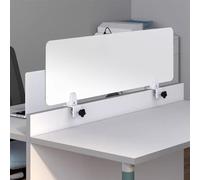 Pour les bureaux autoportants en acrylique mat Bouclier d'intimité en acrylique mat pour bureaux d'étudiants Espace d'intimité - Blanc Taille : 30 x 80 cm