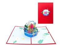 Pour les cartes pour panier de fleurs papillon carte postale anniversaire anniversaire mariage cartes de vœux cadeau fête des mères carte de fête des mères