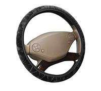 pour Les Couvre-Volants de Voiture universels Moelleux Noirs Couvre-Volant en Peluche Thermique d'hiver Housse de Volant(Gray)