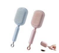 Pour les femmes et les hommes de tous types, cette brosse de massage à coussin rétractable est antistatique et autonettoyante. Elle peut être utilisée à la maison, au bureau ou à l'école. (1 pièce