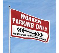 Pour les garçons drapeau ouvrier stationnement seulement drapeau décor pour chambre à coucher décoration d'automne extérieur (taille : 152 x 244 cm)