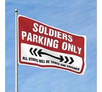 Pour les garçons Drapeau Soldats Parking Seulement Drapeau Décor Pour Chambre Décor Automne Extérieur (Taille : 30 x 45 cm)