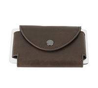 Pour les hommes rétro, pour les hommes, Protecteur du support de carte de crédit en cuir RFID, caisse de cartes à clips de portefeuille en argent à usage quotidien (Café)