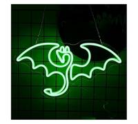 Pour les néons de décoration murale D'Ambiance Apaisante Lampe Enseigne Au Néon Dragon Dessin Animé Lumière Verte Dimmable Alimenté par pour Salle