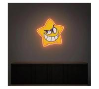 Pour les néons de décoration murale D'Ambiance Apaisante Lampe Enseigne Au Néon Grin Alimentée Par Néons Bad Laughing pour Star Panneau Acrylique Imprimé