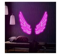 Pour les néons de décoration murale D'Ambiance Apaisante Lampe Enseigne Lumineuse Au Néon avec Ailes d'ange, Idéale pour La Décoration Murale d'un(C,30cmx60cm)