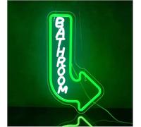Pour les néons de décoration murale Décoration lumineuse néon pour salle de bain par ici enseigne murale LED décoration chambre 42x24,5cm