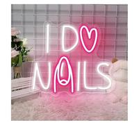 Pour les néons de décoration murale Enseigne lumineuse Je fais des ongles - Décoration murale pour chambre à coucher Entreprise(C)