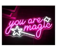Pour les néons de décoration murale Lampe apaisante, enseigne lumineuse magique au néon « Tu es », décoration murale pour chambre