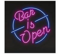 Pour les néons pour la décoration murale D'Ambiance Apaisante Lampe Enseigne Au Néon Bar is Open À Intensité Variable Lumière pour Fête, Salon, Magasin