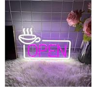Pour les néons pour la décoration murale Enseigne lumineuse LED néon «OPEN» à suspendre au mur pour magasin, entreprise, bar, club, café