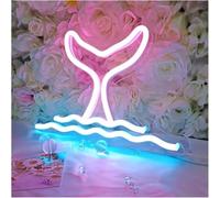 Pour les néons pour la décoration murale Luminaires Néon Signe Queue De Baleine Forme Mur Chambre Décor Mariage Vacances Enfant