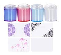 Pour les ongles, pour les bords des bords de l'ongle de bricolage, les motifs d'empreintes d'ongles, gelée d'estampage en silicone transparent