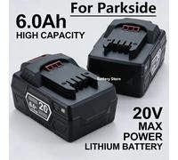 Pour les outils Parkside 20V, pour la scie à chaîne électrique Parkside, le perceuse électrique PAP 20 B3/PAP 20 A3/PAPS 208 A1, batterie Li-Ion 20V 6.0Ah 6000mah