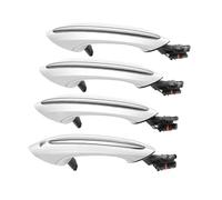Pour Les Séries 5 6 7 F07 F10 F11 F06 F12 F13 F01 F02 4Pcs Voiture Blanche Extérieur Confort Accès Porte Poignée Avant Arrière Gauche Droite(WHITE)