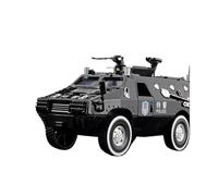 pour Les Véhicules Blindés Anti-Explosion Militaires Et Policiers Modèle De Voiture en Alliage Moulé sous Pression À L'échelle 1:24 Décoration Sonore Et Lumineuse(Black)