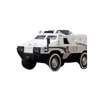 pour Les Véhicules Blindés Anti-Explosion Militaires Et Policiers Modèle De Voiture en Alliage Moulé sous Pression À L'échelle 1:24 Décoration Sonore Et Lumineuse(White)