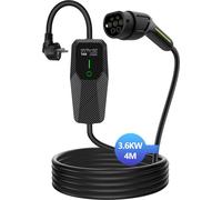 Pour les voitures électriques de type 2 Chargeur 16A EU EV 1 phase 3.5KW Courant réglable Portable 4M noir Wallbox