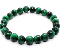 pour Les Yeux Tiger Vert Naturel Rond Round de Mode élastique élastique élastique pour Hommes Cadeaux (10 mm 7 mm)