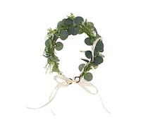 pour l'eucalyptus, pour la couronne d'eucalyptus vert artificiel, la prise de photos de vacances en bord de mer