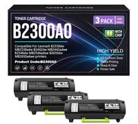pour Lexmark MB2338adw MB2442adwe MB2546adwe MB2650adwe Cartouches de Toner B2300A0 Noir pour Lexmark B2338dw B2442dw B2546dw B2650dw Imprimantes avec Puce 3000 Pages,B2300A0-3PC