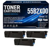 pour Lexmark MS431dn MS431dw MX431adn MX432adwe MS331dn MX331adn Cartouches de Toner Compatible 55B2X00 MS331 MS431 MX331 MX431 Toner avec Puce 20 000 Pages
