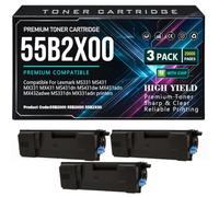 pour Lexmark MS431dn MS431dw MX431adn MX432adwe MS331dn MX331adn MS331 MS431 MX331 MX431 Cartouches de Toner 55B2000 55B2H00 55B2X00 Toner avec Puce 20 000 Pages