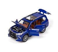 pour Lexus LX570 1 24 Modèle De Voiture Jouet De Simulation en Alliage Classique Peut Être Collecté Et Envoyé Voiture Miniature De Collection(Bleu)