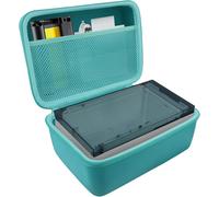 Pour Liene Amber M100/M200 Imprimante Photo (10X15Cm) Étui Rigide De Transport Avec Poche En Filet Pour Accessoires Liene Dhp513 4X6"", Sac Uniquement (Bleu Tiffany)[CLI0969]