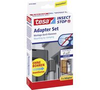 tesa Adaptateur pour montage moustiquaire Insect Stop ALU COMFORT – Sans perçage – 13–20 mm – Gris