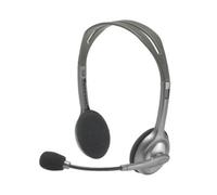 Pour Logitech H111/110 3.5mm ordinateur stéréo Surround son casque filaire casque avec Microphone-Gris A