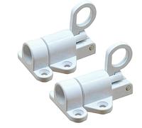 pour Loquet de porte en alliage d'aluminium à ressort pour grenier loft plafond trappe outil de loquet de verrouillage de loft adapté pour portes en bois, portes de cour, portes d'armoires (blanc)