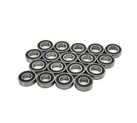 Pour Losi 1/5 Pour Dbxl-E 4WD Pour Desert Pour Buggy 18 Pièces Kit Complet Roulements Scellés En Caoutchouc Noir Pré-graissé Pièces Mise À Niveau Voiture RC En Acier Chromé RC Roulement Billes