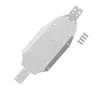 Pour Losi Micro B 2WD Pour Buggy RTR LOS-1766 LOS00007 1/24 RC Car Plaque Protection Châssis En Aluminium Toutes Pièces Mise À Niveau Métal PièCes Rc(Silver)