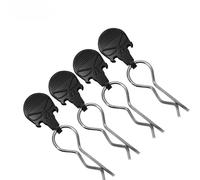 Pour Losi Pour Arrma Pour Axial Pour Redcat Pour Hpi Pour Hsp 1/8 1/10 1/16 10 Languettes Traction Noires Ou Blanches Goupilles R Clips Carrosserie Voitures RC RC Modèles Pièces(Silver,C)