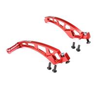 Pour LOSI Pour DBXL V1.0 Pour DBXL-E 1/5 GTBRacing CNC Aluminium RC Voiture Avant Arrière Châssis Ensemble De Renforts Pièces Mise À Niveau Accessoires RC(Red,Set)