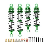 Pour Losi Pour Mini-B Pour Mini-T 2WD 1/16 1/18 4 Pièces Amortisseur Avant Tout Alliage Type À Bain D'huile Pièces Pour Voitures Radiocommandées Pièces Rechange(Green)
