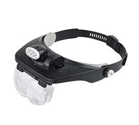 Pour Loupe À Sur Tête Avec Lumières LED Loupes À Lentille Simple/double Pour Les Travaux De Réparation En Gros Plan Bandeau De Loupe Éclairé 1 2X/1 8X/2 3