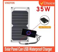 Pour l'urgence extérieure USB 5-35W chargeur Portable étanche panneau solaire peut être fixé sac à dos pour la randonnée en plein air, le Camping USB 10W 5V