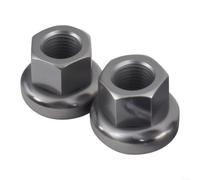 pour m10 Bike Track Hub Axle Nuts 22mm Steel Fixed Gear pour | pour m10 thread, 22mm outer diameter, high strength steel, fixed gear compatible, silver finish