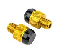pour m10 Motorcycle Mirror Screw 2-Pack Aluminum Alloy pour(Gold)