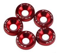 pour m6 avec Rondelle 10PCS pour Plaque d'Immatriculation pour(red)