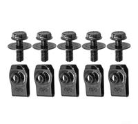 pour m6 Car Body Bolts U-Nut Clips Steel Engine Cover pour(10Pcs)