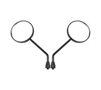 pour M8 pour M10 Miroir Convexe Rond Ovale Une Paire De Miroirs Scooter Moto Noir Vue Arrière Retroviseur Moto Embout Guidon(for M10)