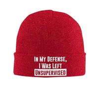 pour ma défense, J'Ai été laissé sans Surveillance. Bonnet, Cadeau, Homme, Bonnet d'hiver, Femme, Bonnet tricoté, Noir.