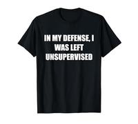 pour ma défense, J'Ai été laissé sans Surveillance T-Shirt, Homme, Noir, 6XL